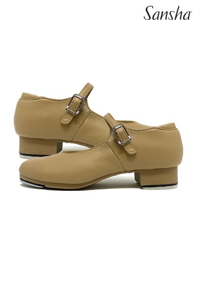 Schoenen Meisjesschoenen Verkleden NWT Sansha Claquettes Youth Leather Tap Shoes size G Schoenen 