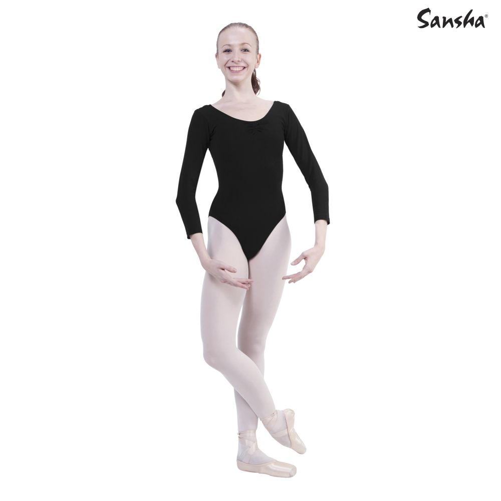 Aquarti Girls Ballet Leotard 3/4 Sleeve Dance Bodysuit