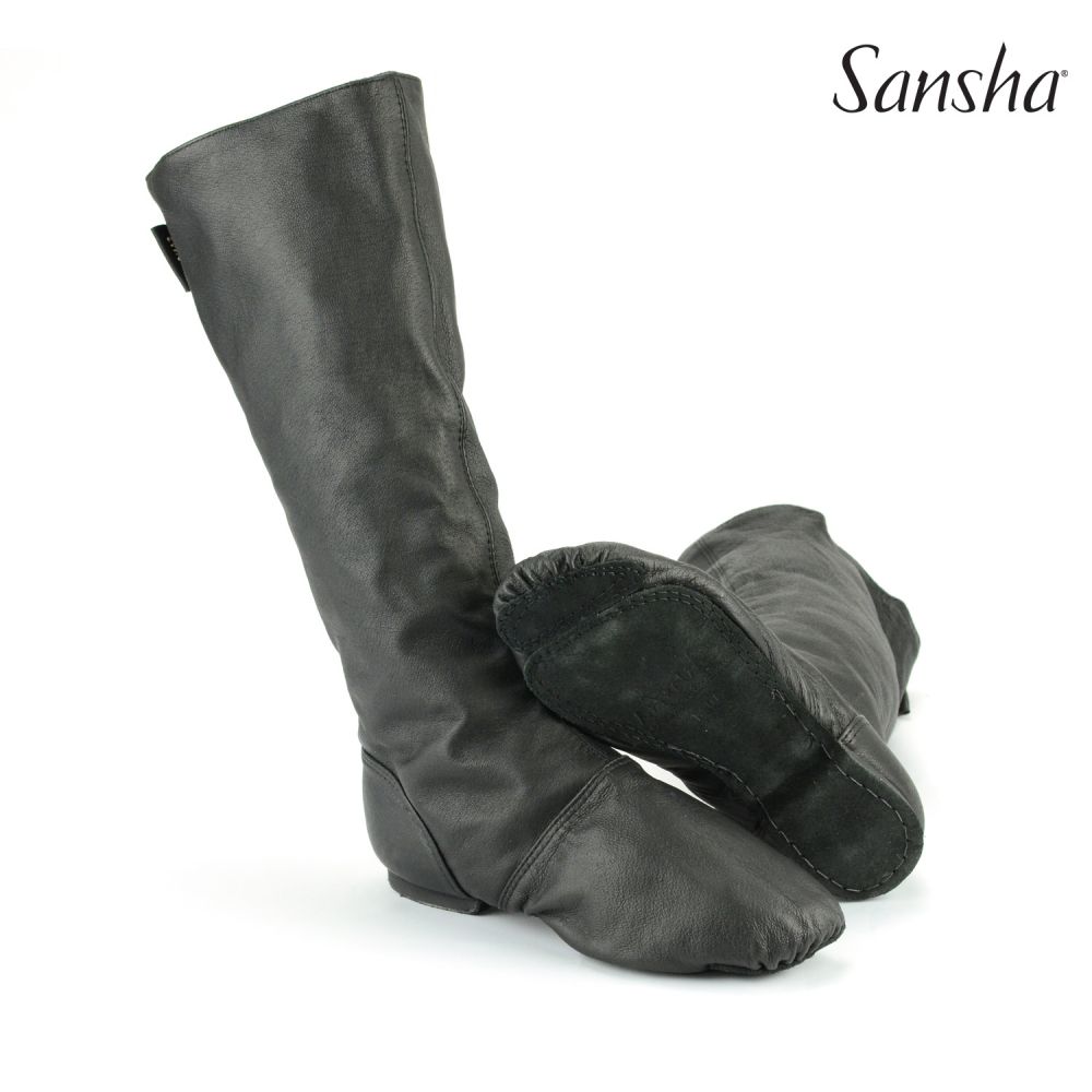 Leather Dance Boots with Side Laces 